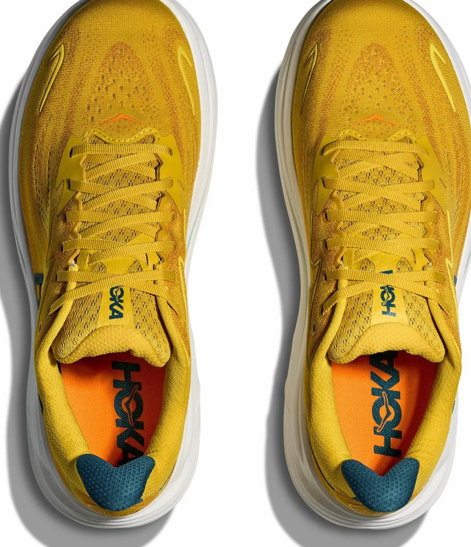 Hoka Men's Clifton 10 Yellow Gold/Tidal Wave