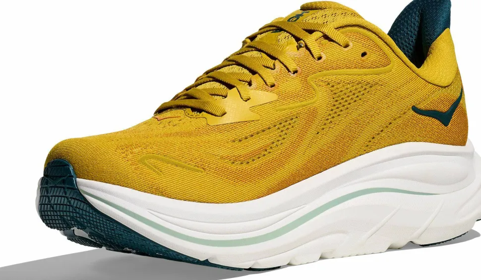 Hoka Men's Clifton 10 Yellow Gold/Tidal Wave
