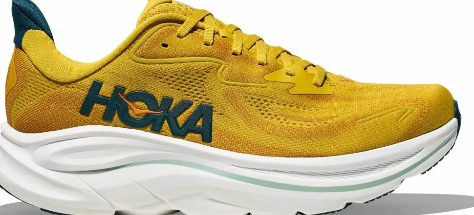 Hoka Men's Clifton 10 Yellow Gold/Tidal Wave