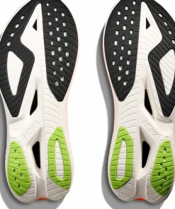 Hoka Men's Mach X 3 White/Neon Tangerine