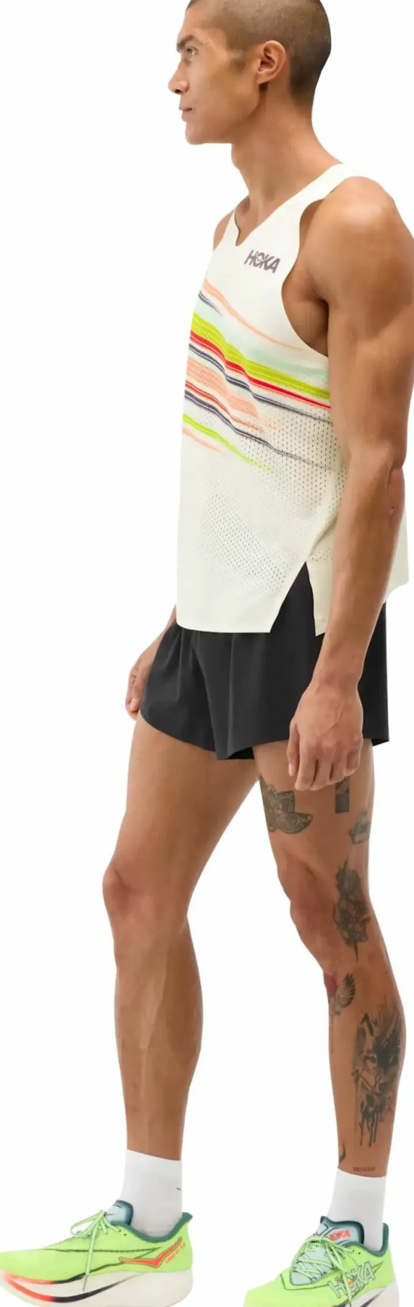 Hoka Men's Race Day Singlet Alabaster Flare