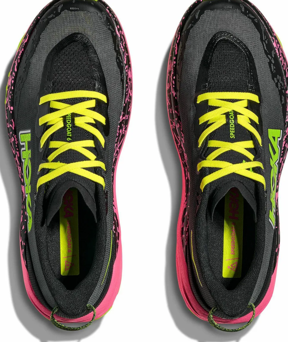 Hoka Men's Speedgoat 6 Black/Neon Rose