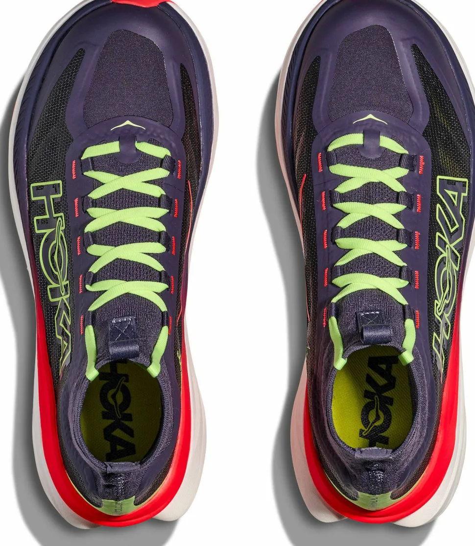 Hoka Men's Tecton X 3 Squid Ink / Neon Flame