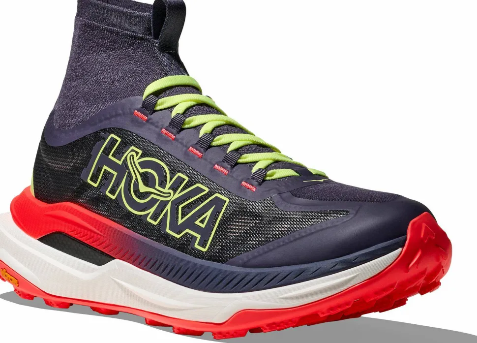 Hoka Men's Tecton X 3 Squid Ink / Neon Flame