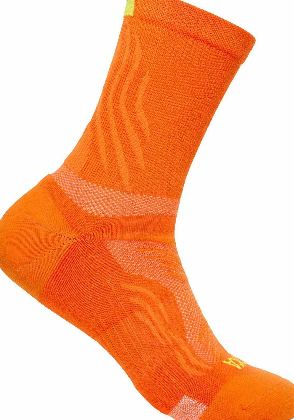 Hoka Unisex Bondi 9 Crew Run Sock Electric Tangerine