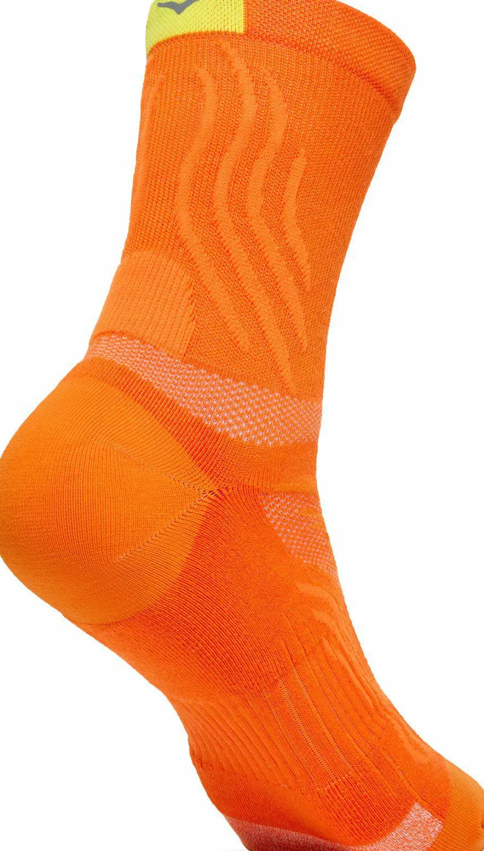 Hoka Unisex Bondi 9 Crew Run Sock Electric Tangerine