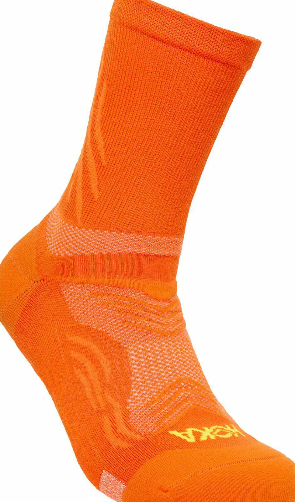 Hoka Unisex Bondi 9 Crew Run Sock Electric Tangerine