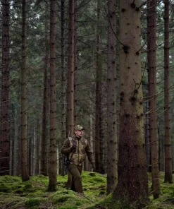 Härkila Men's Deer Stalker Camo Reversible Packable Waistcoat Willow Green/Axis MSP Forest