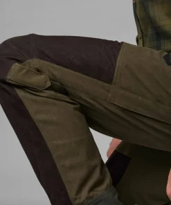Härkila Men's Driven Hunt HWS Leather Pants Willow Green/Shadow Brown
