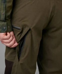 Härkila Men's Driven Hunt HWS Leather Pants Willow Green/Shadow Brown