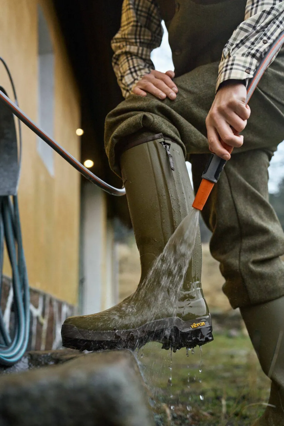 Härkila Men's Forester Zip Rubber Boot Dark Olive