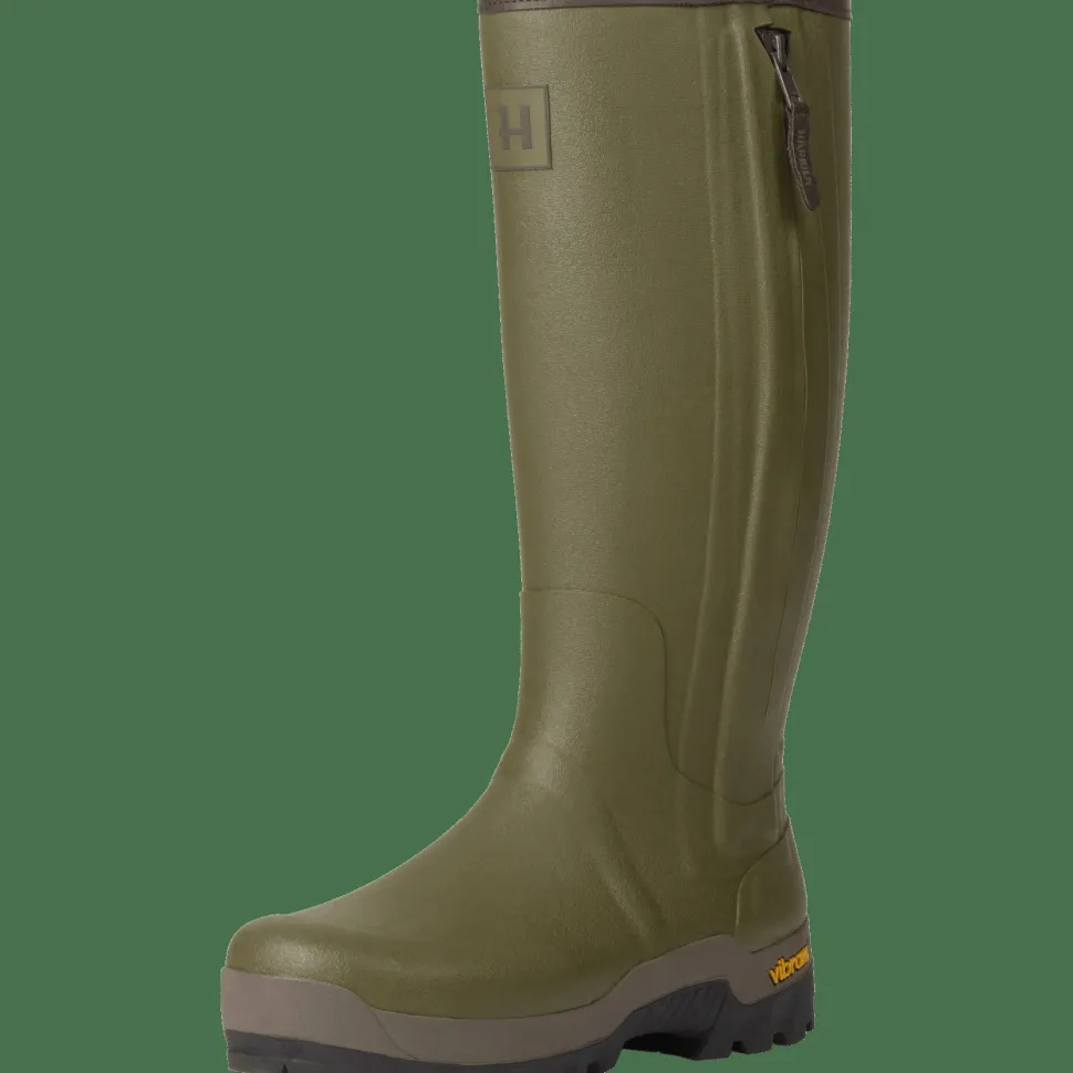 Härkila Men's Forester Zip Rubber Boot Dark Olive