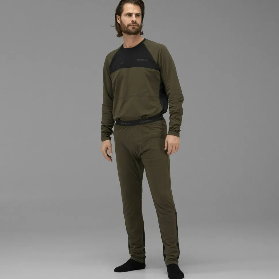 Härkila Men's Heat L/S T-shirt Willow Green/Black