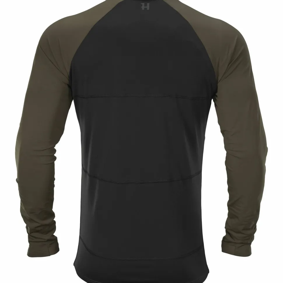 Härkila Men's Heat L/S T-shirt Willow Green/Black