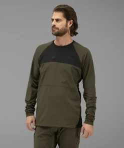 Härkila Men's Heat L/S T-shirt Willow Green/Black