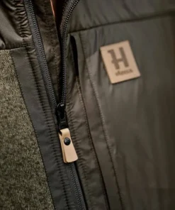 Härkila Men's Kalix Fleece Waistcoat Willow Green/Shadow Brown