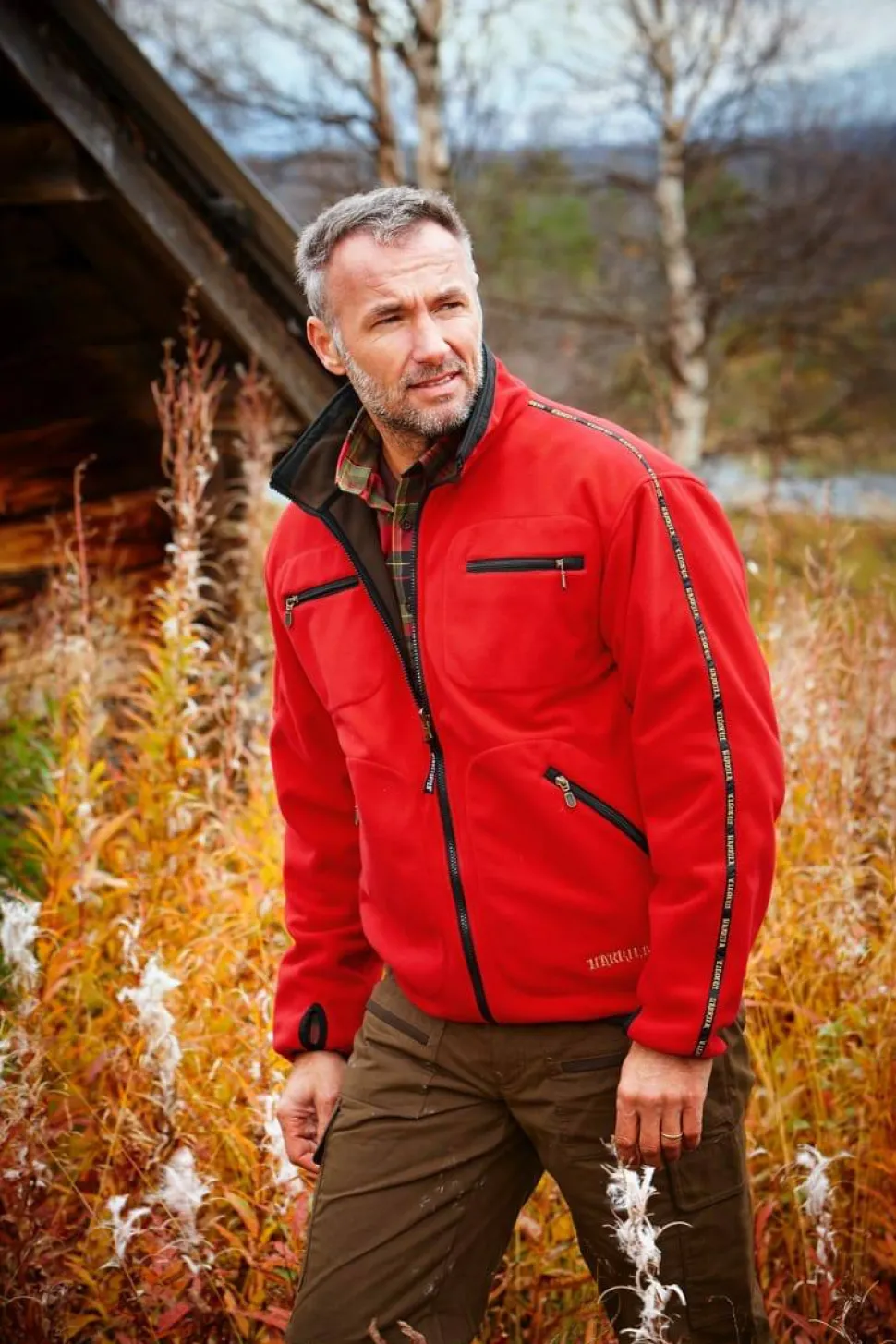 Härkila Men's Kamko Fleece Brown/Red