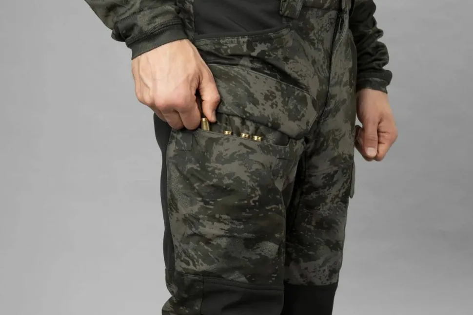 Härkila Men's Noctyx Camo Silent Trousers Axis Msp Black/Black