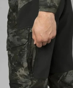 Härkila Men's Noctyx Camo Silent Trousers Axis Msp Black/Black