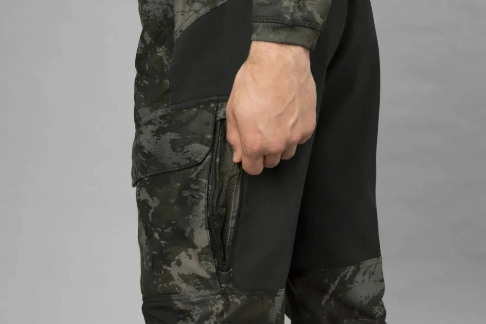 Härkila Men's Noctyx Camo Silent Trousers Axis Msp Black/Black