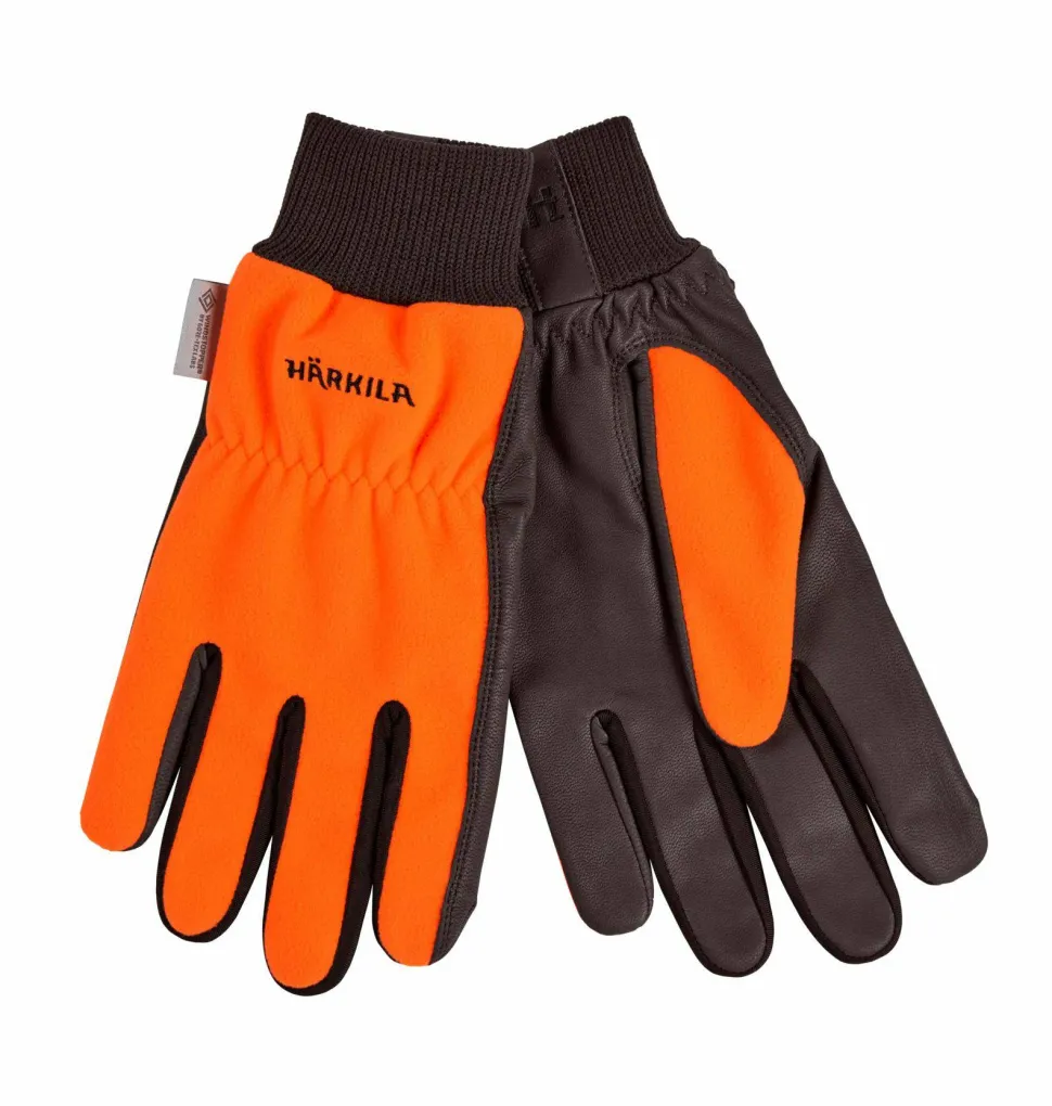 Härkila Men's Wildboar Pro Shooter Blaze Wsp Gloves Orange Blaze/brown