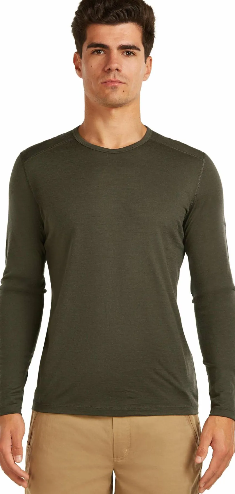 Icebreaker Men's 200 Oasis Long Sleeve Crewe Dk Loden