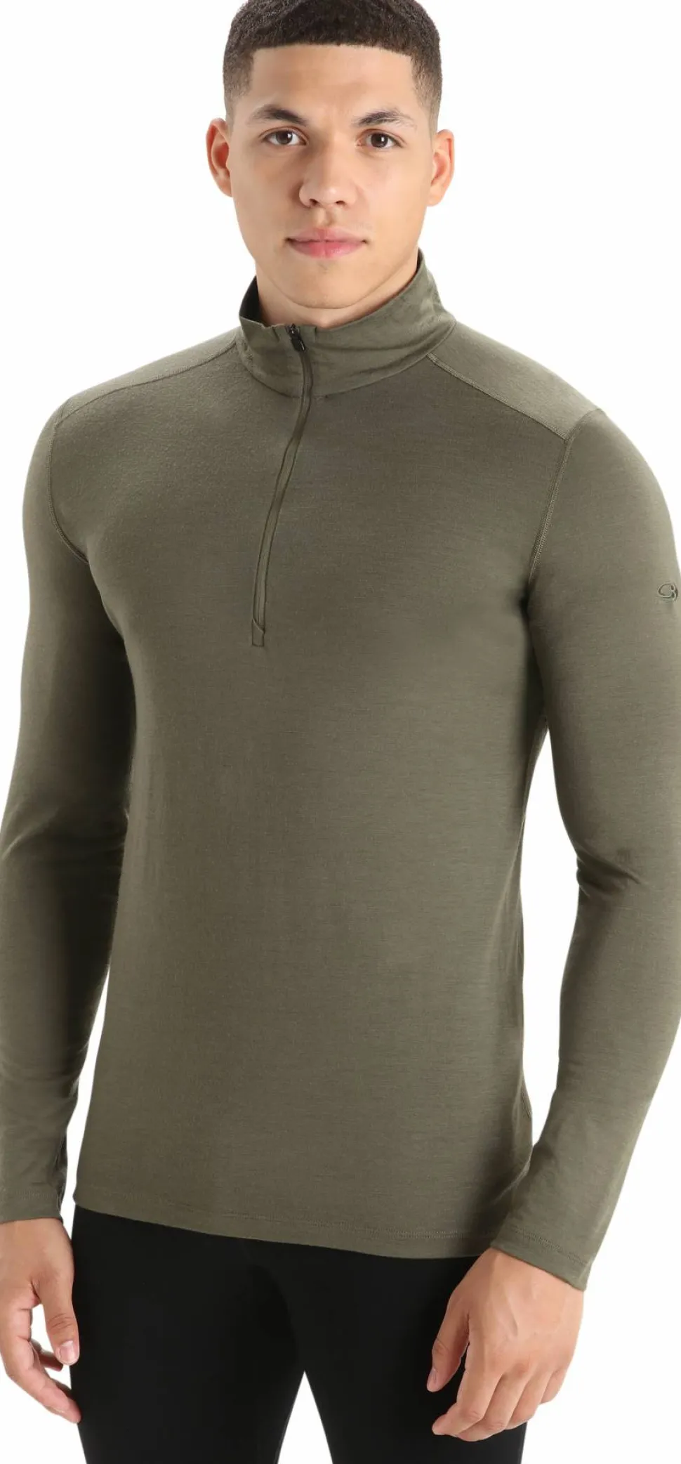 Icebreaker Men's 200 Oasis Long Sleeve Half Zip Loden