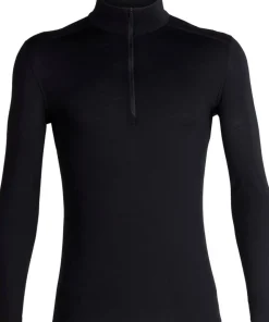 Icebreaker Men's 200 Oasis Long Sleeve Half Zip Black