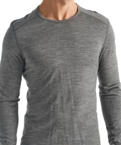 Icebreaker Men's 200 Oasis Long Sleeve Crewe Gritstone Hthr-013