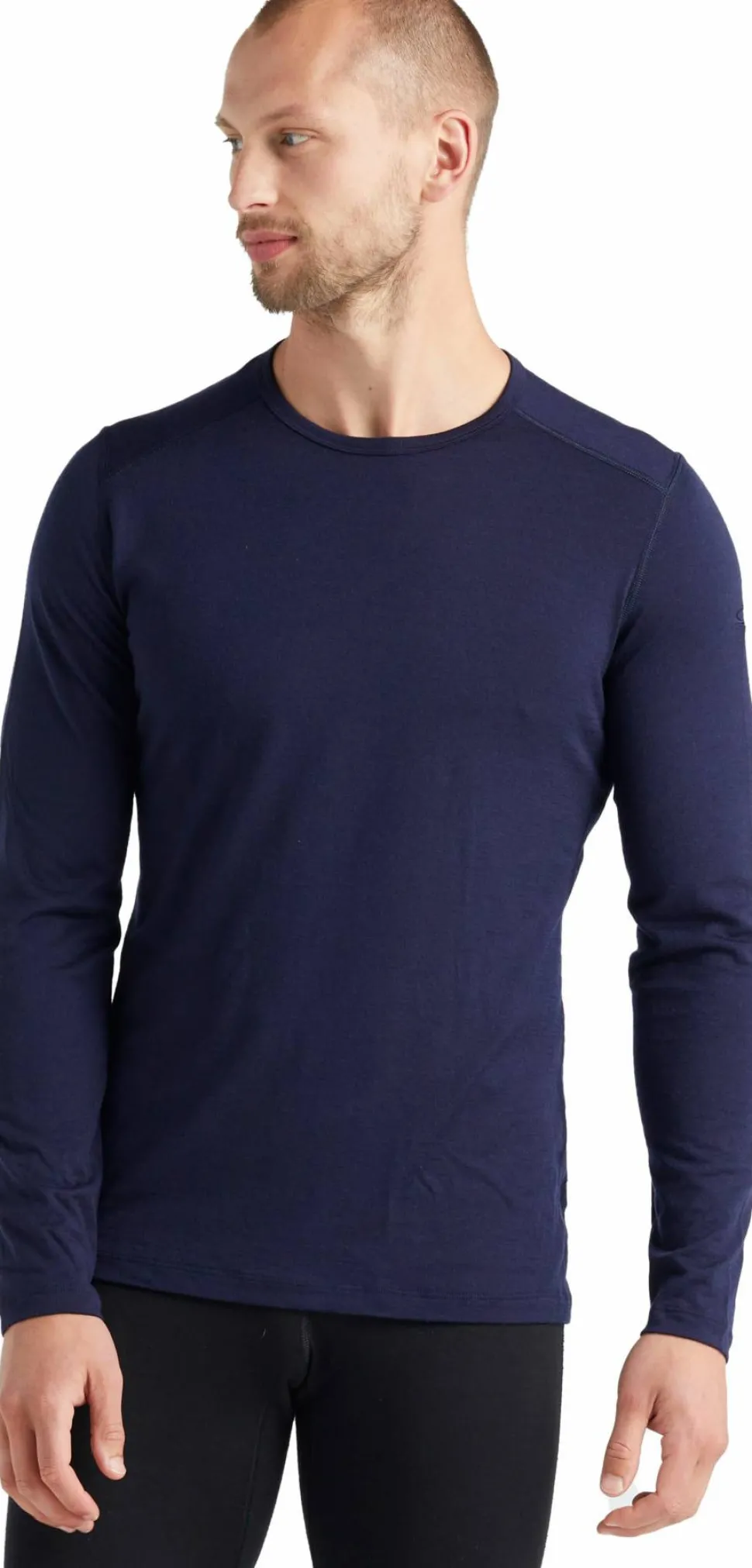 Icebreaker Men's 200 Oasis Long Sleeve Crewe Midnight Navy