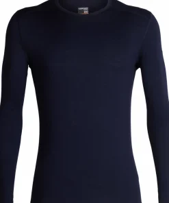 Icebreaker Men's 200 Oasis Long Sleeve Crewe Midnight Navy