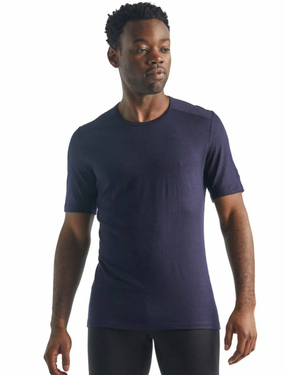 Icebreaker Men's 200 Oasis Short Sleeve Crewe Midnight Navy