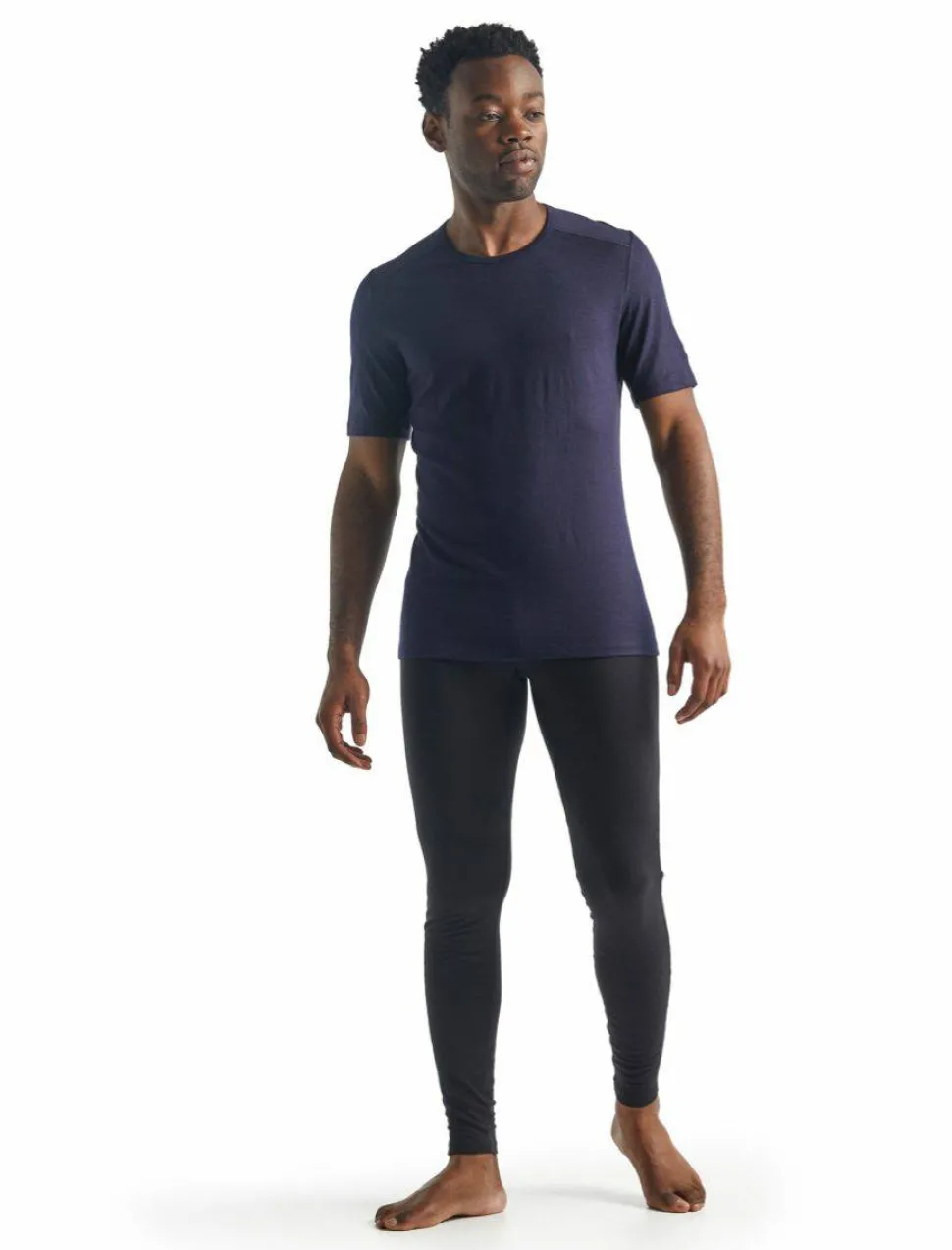 Icebreaker Men's 200 Oasis Short Sleeve Crewe Midnight Navy