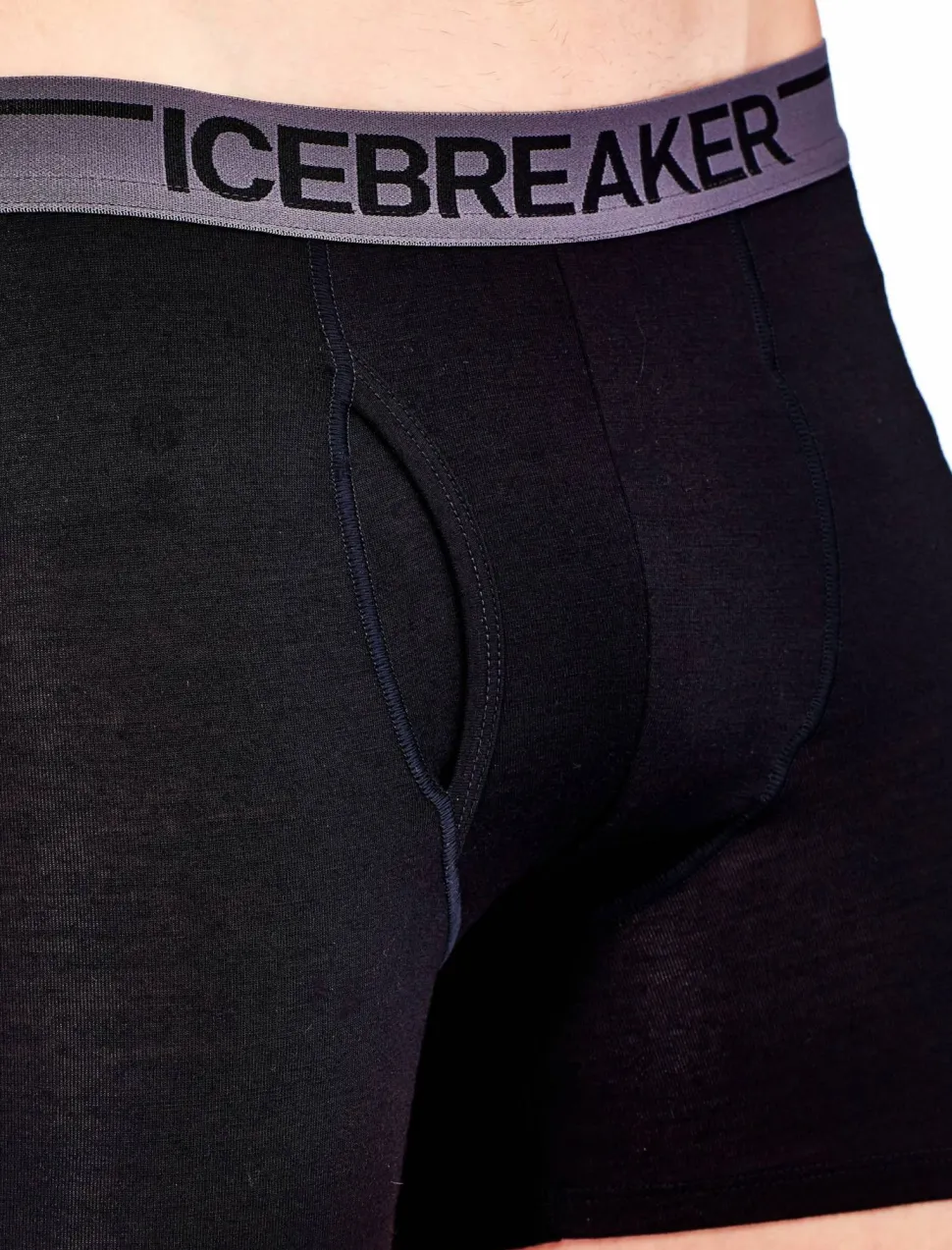 Icebreaker Men's Anatomica Boxers With Fly Black/monsoon