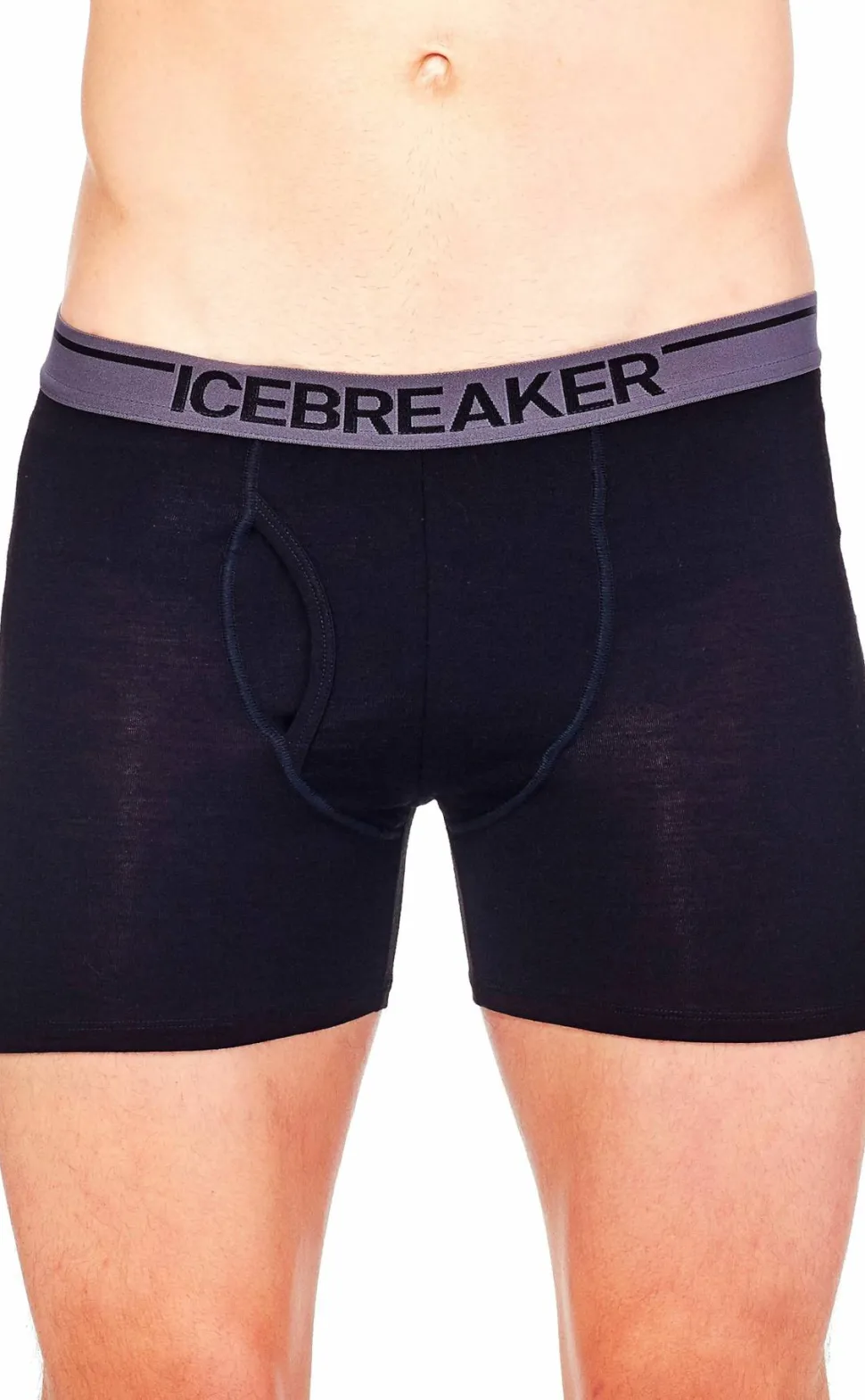 Icebreaker Men's Anatomica Boxers With Fly Black/monsoon