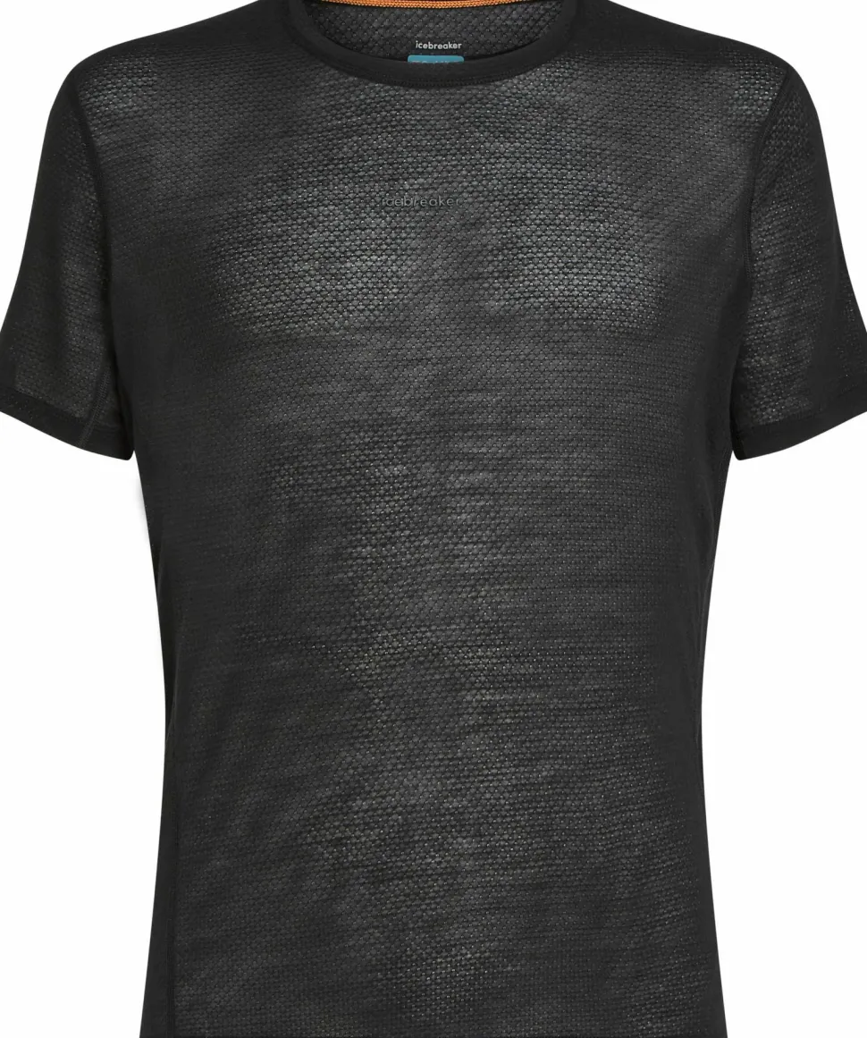 Icebreaker Men's Merino 75 Cool-Lite Featherlight Shortsleeve Crewe Black