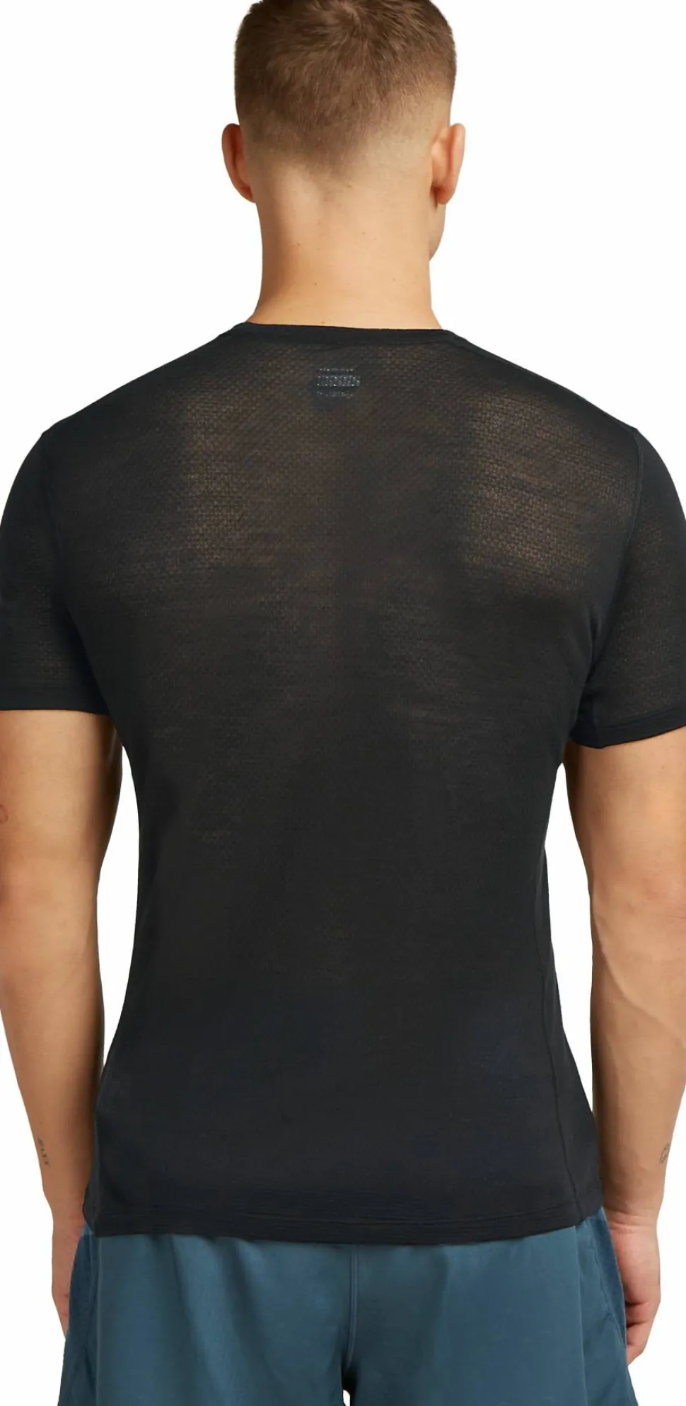 Icebreaker Men's Merino 75 Cool-Lite Featherlight Shortsleeve Crewe Black