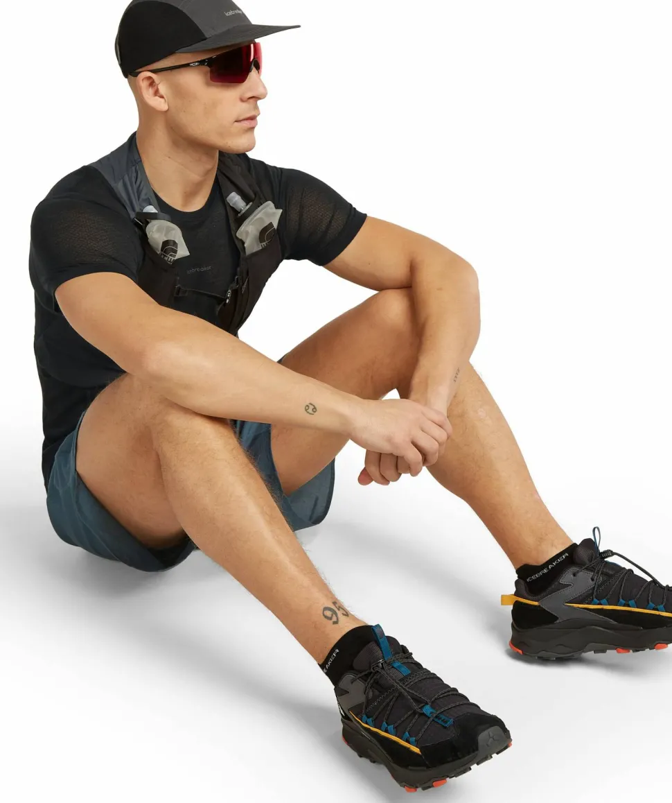 Icebreaker Men's Merino 75 Cool-Lite Featherlight Shortsleeve Crewe Black