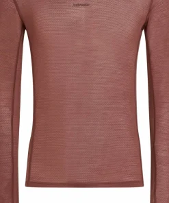 Icebreaker Men's Merino 75 Cool-Lite Featherlight Longleeve Crewe Carob