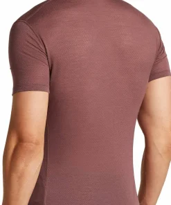 Icebreaker Men's Merino 75 Cool-Lite Featherlight Shortsleeve Crewe Carob