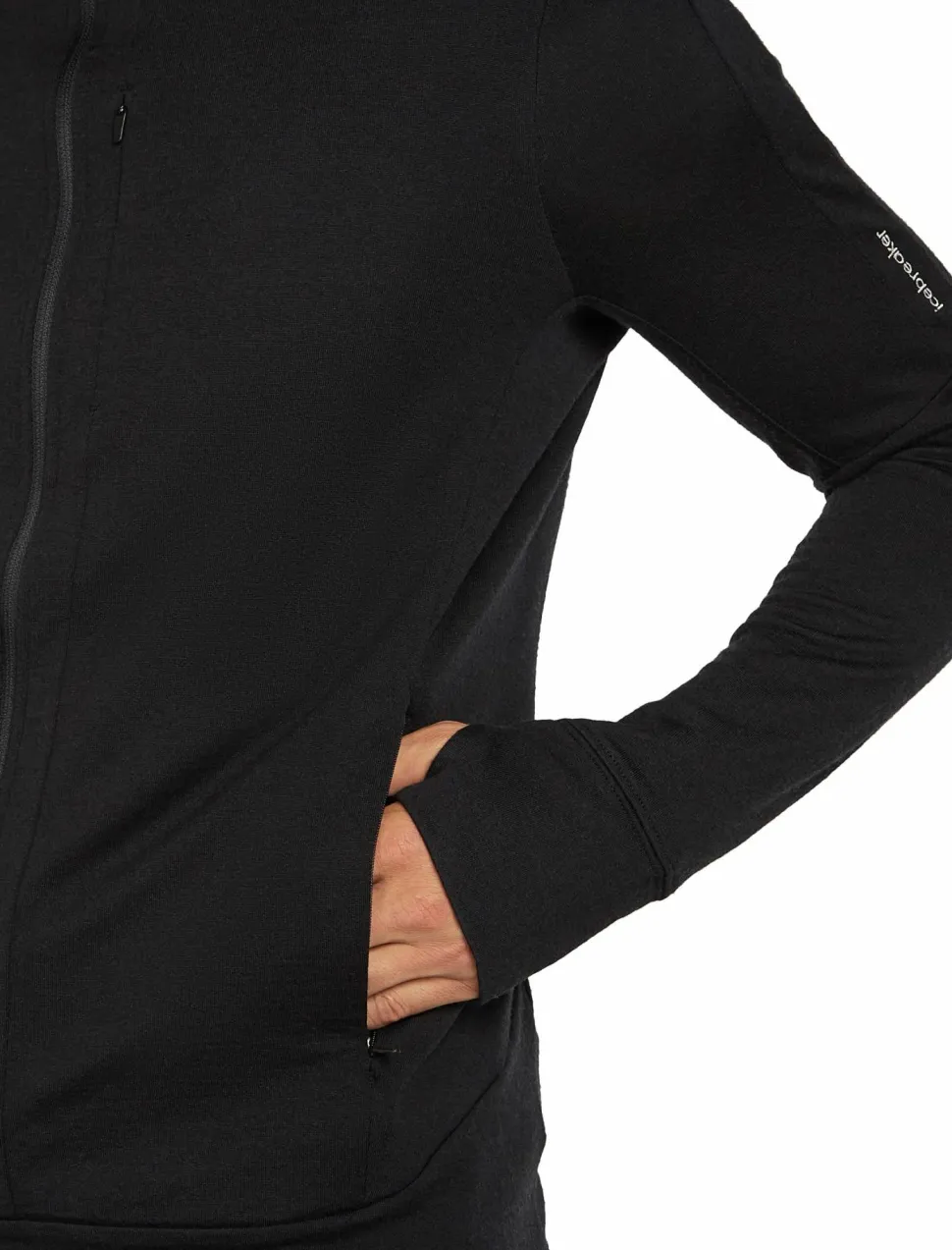 Icebreaker Men's Merino 260 Quantum Long Sleeve Zip Hoodie Black