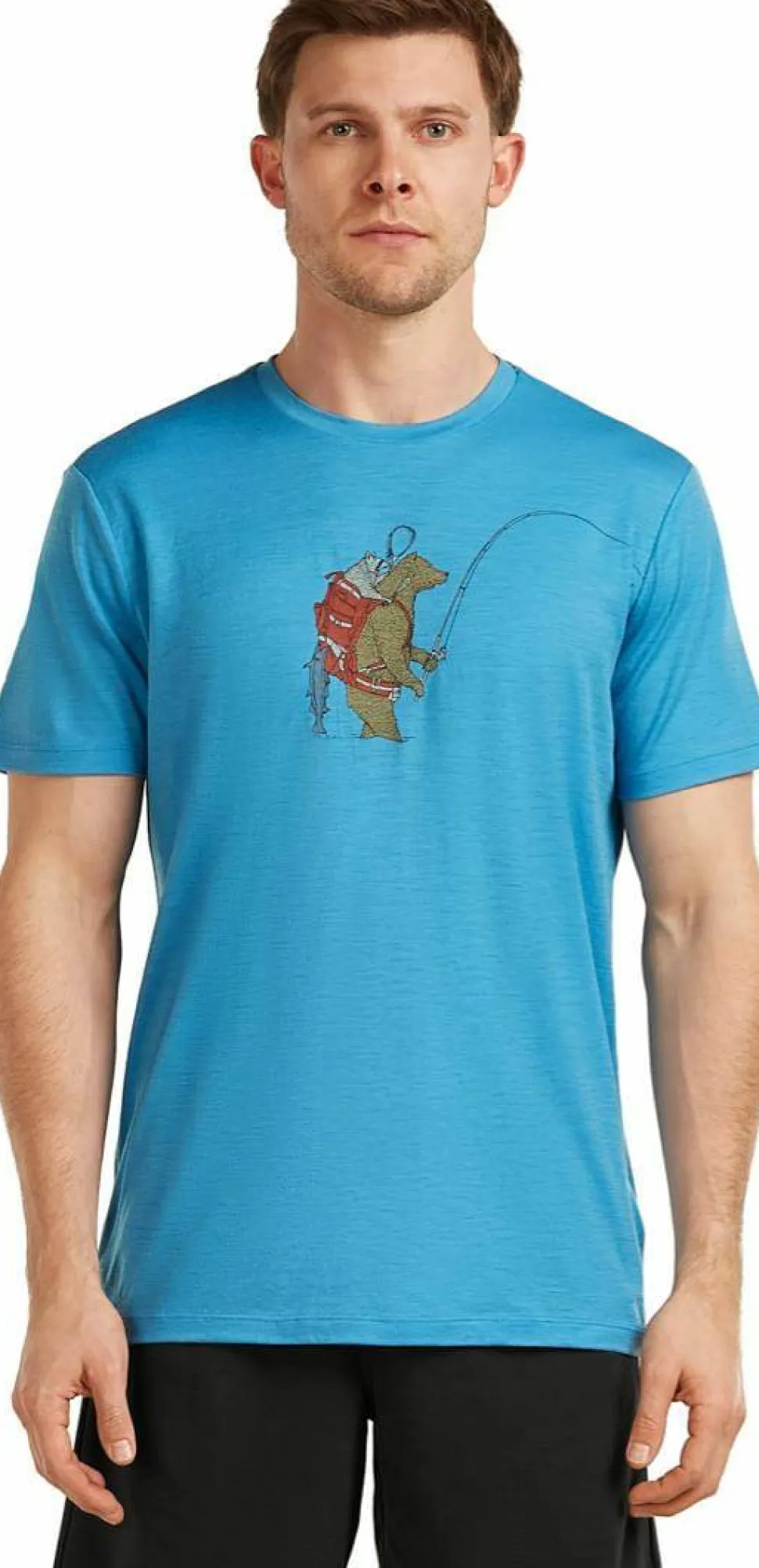 Icebreaker Men's Merino 150 Tech Lite Ss Tee Bear Catch Arctic