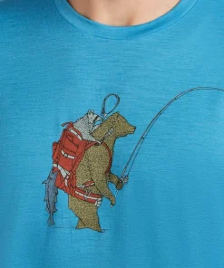 Icebreaker Men's Merino 150 Tech Lite Ss Tee Bear Catch Arctic