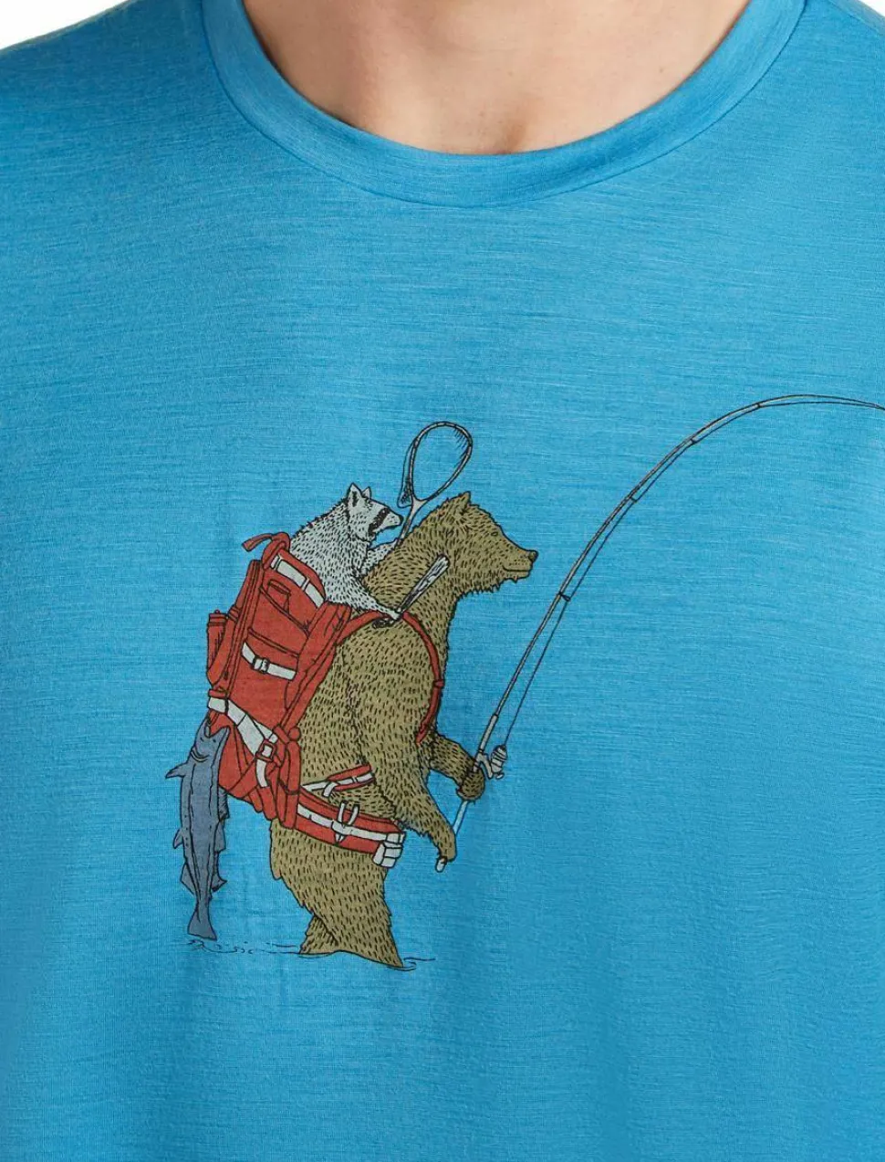 Icebreaker Men's Merino 150 Tech Lite Ss Tee Bear Catch Arctic
