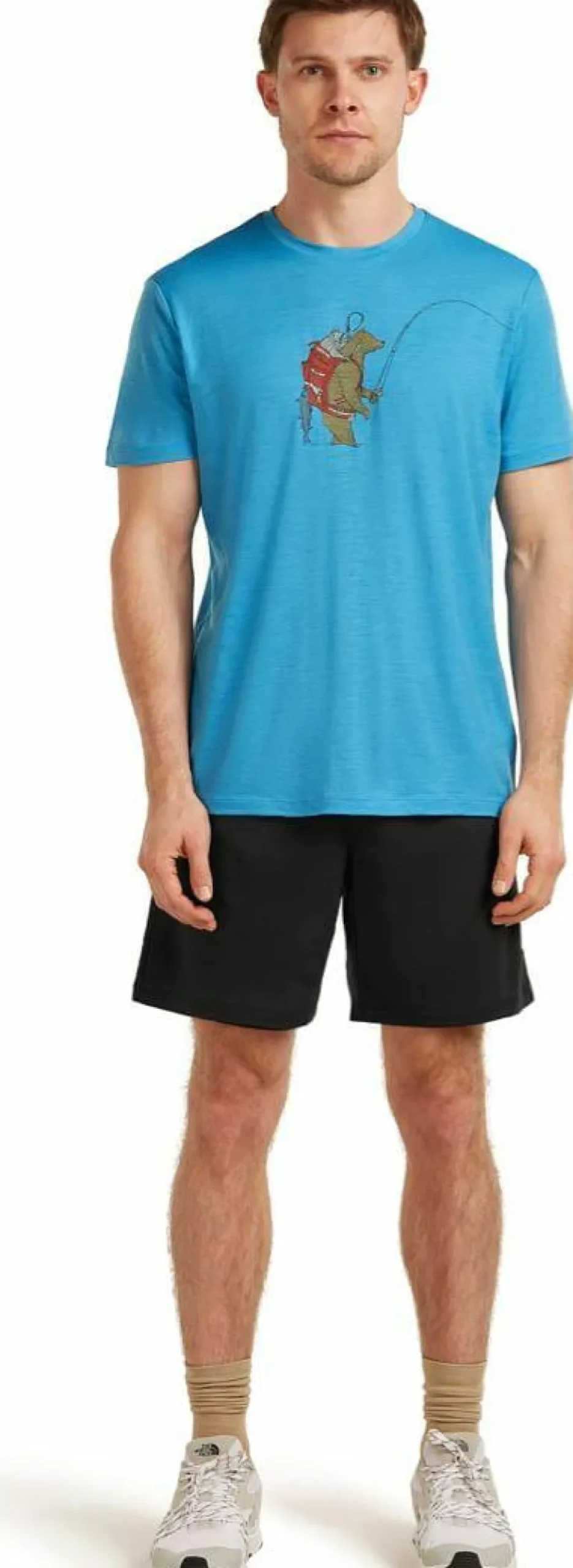 Icebreaker Men's Merino 150 Tech Lite Ss Tee Bear Catch Arctic