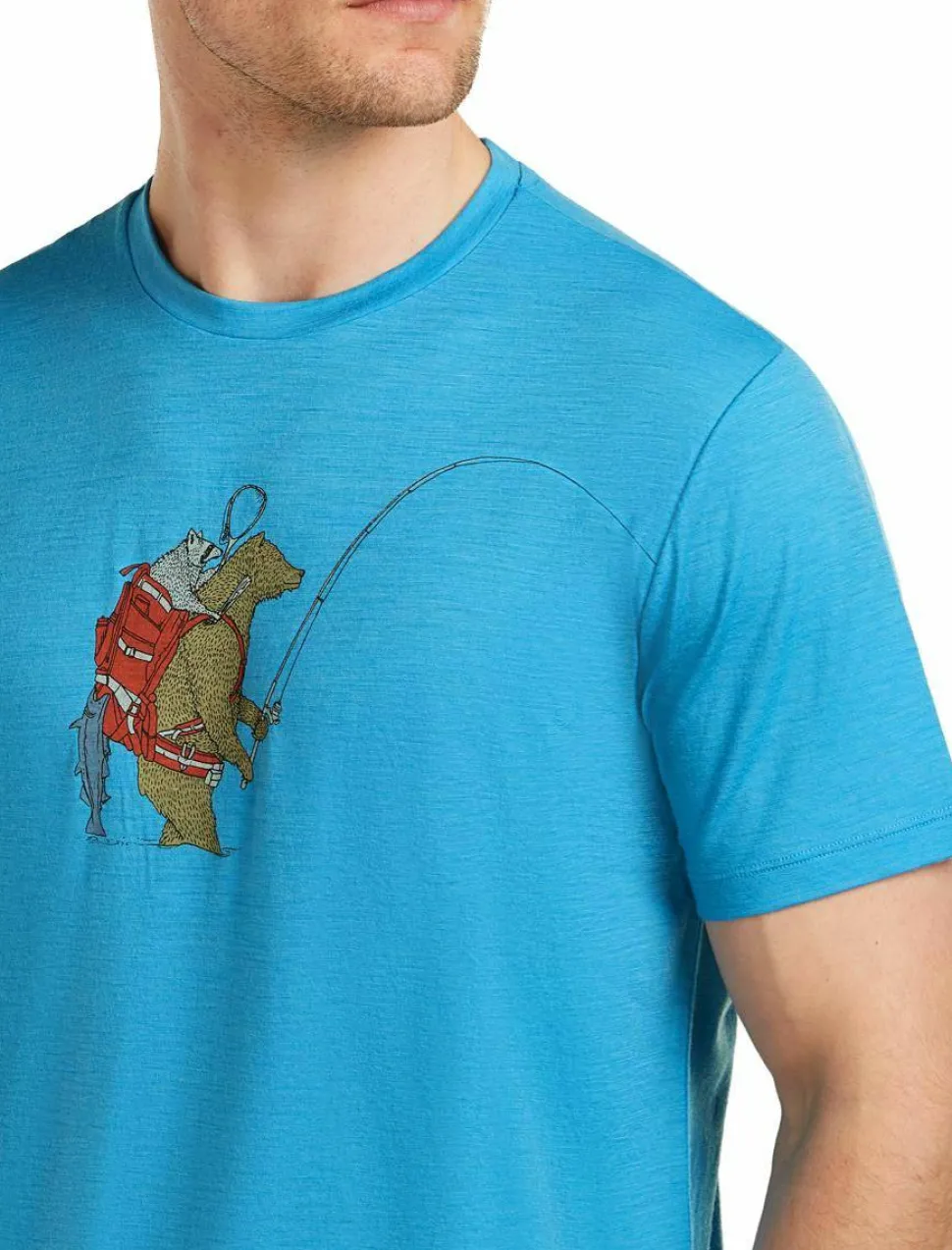 Icebreaker Men's Merino 150 Tech Lite Ss Tee Bear Catch Arctic