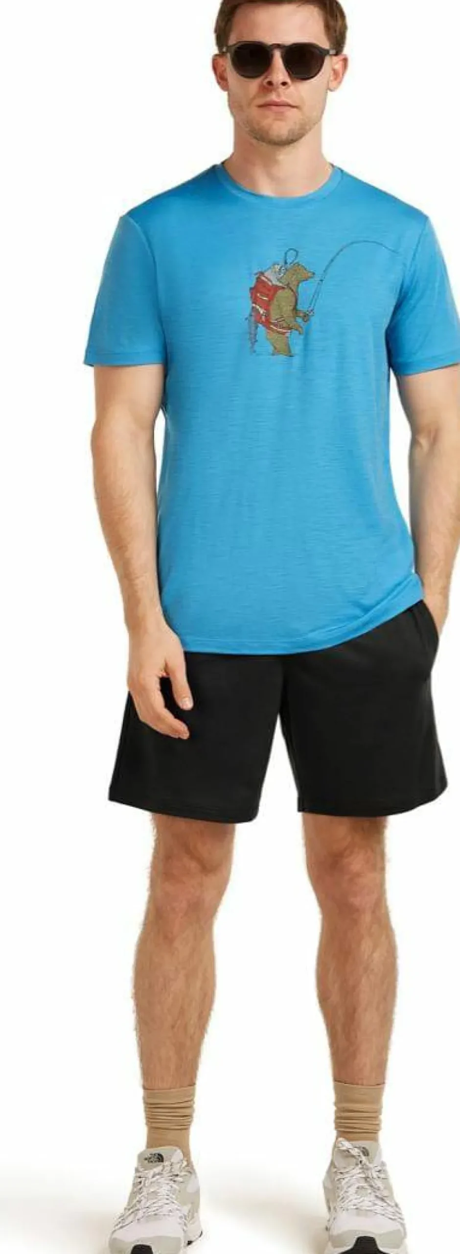 Icebreaker Men's Merino 150 Tech Lite Ss Tee Bear Catch Arctic