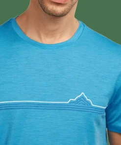 Icebreaker Men's Merino 150 Tech Lite Ss Tee Range Stripes Arctic
