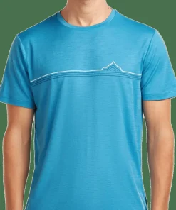 Icebreaker Men's Merino 150 Tech Lite Ss Tee Range Stripes Arctic