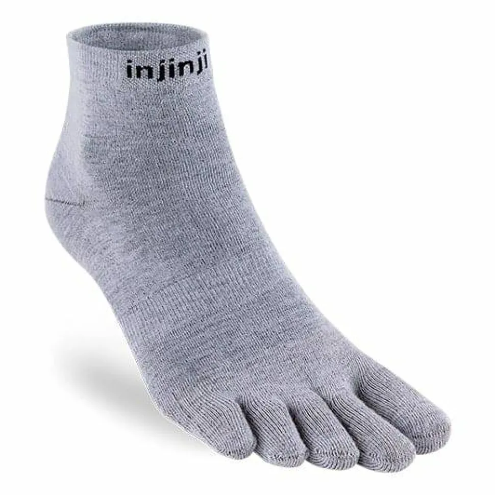 Injinji Men's Liner Mini-Crew Heather Gray